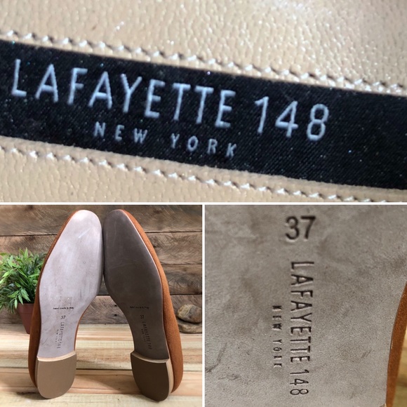 Lafayette 148 New York Siena Suede caramel slipper - Picture 8 of 8